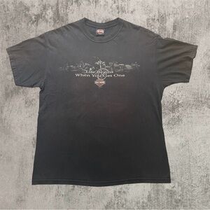 Harley Davidson y2k long horn prairie Texas graphic t shirt sz xl
